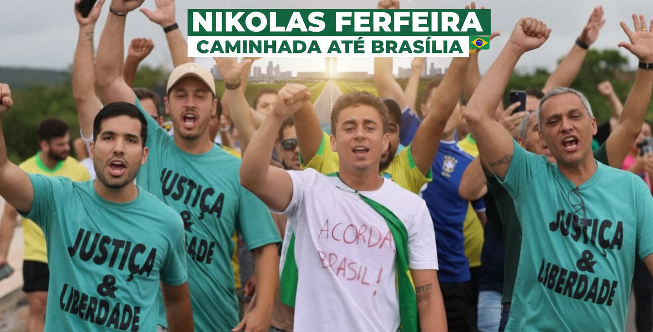 Caminhada pela Liberdade: Nícolas Ferreira Rumo a Brasília